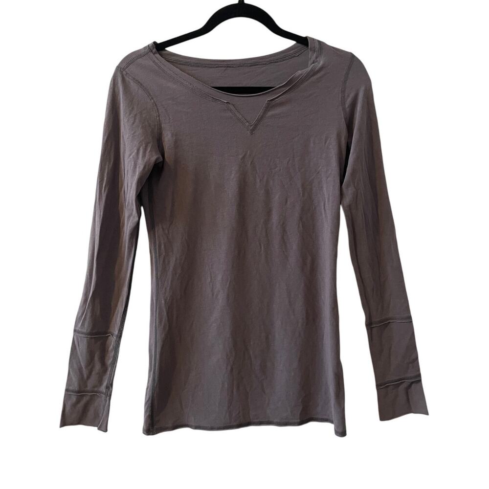 Lululemon Athletica Gray Long Sleeve Top Activewear Athletic Yoga